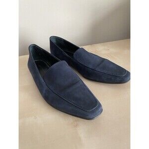 Jack Erwin Women's Loafer Suede Blue Sz 6 Flats Slip On Made in Portugal Classic